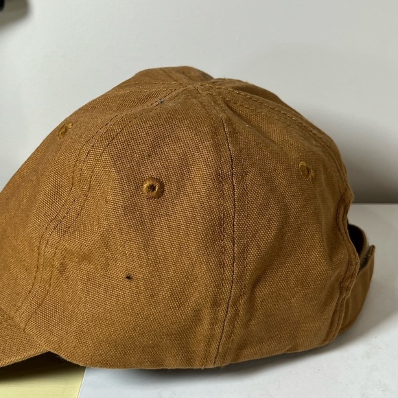 Carhartt Brown Cap Cotton Canvas Patch Emblem Logo Duck Canvas Fits Women - Picture 6 of 7